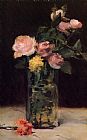 Roses in a Glass Vase by Edouard Manet